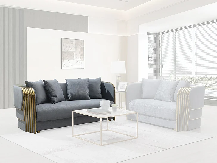 Massa Gallery Alonso Sofa in Grey L831-3
