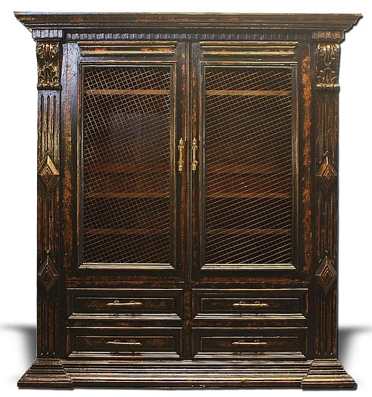Peninsula Portofino Double Armoire in Black LA-028-1101