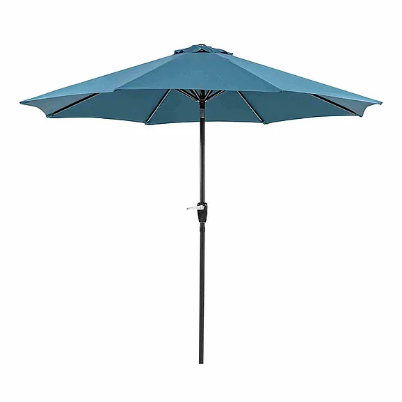 Furniture of America Soli 9' Outdoor Umbrella w/ Auto Tilt in Blue LA-A009BL