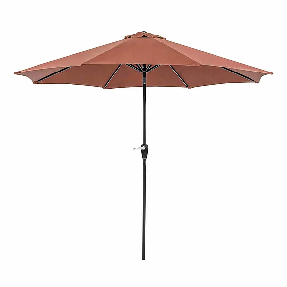Furniture of America Soli 9' Outdoor Umbrella w/ Auto Tilt in Red LA-A009RD
