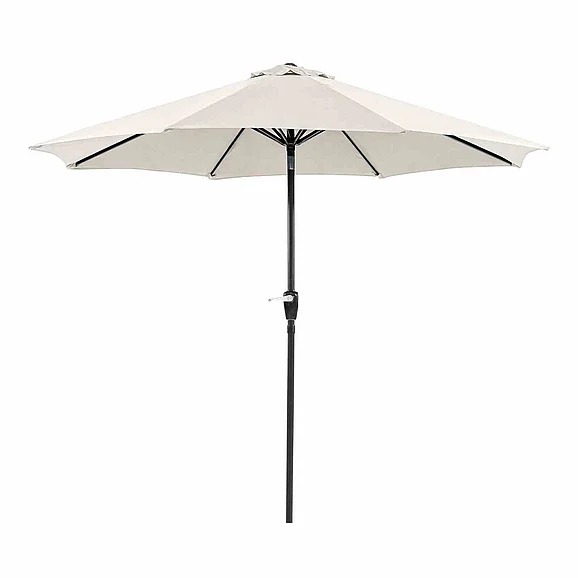 Furniture of America Soli 9' Outdoor Umbrella w/ Auto Tilt in Beige LA-A009SV
