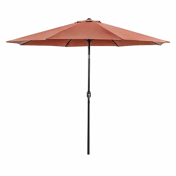 Furniture of America Lali 11' Outdoor Umbrella in Red + Base LA-A011RD+BASE