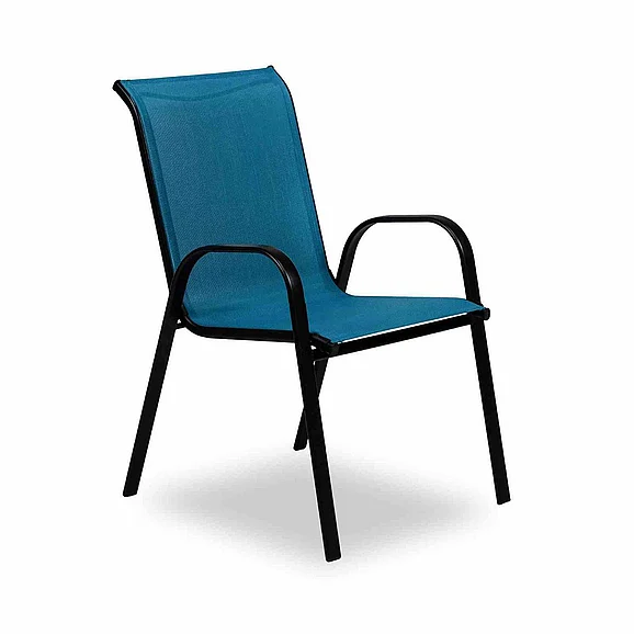 Furniture of America Pierro Stac King Chair (2/Stack) in Blue LA-D013BL-2PK