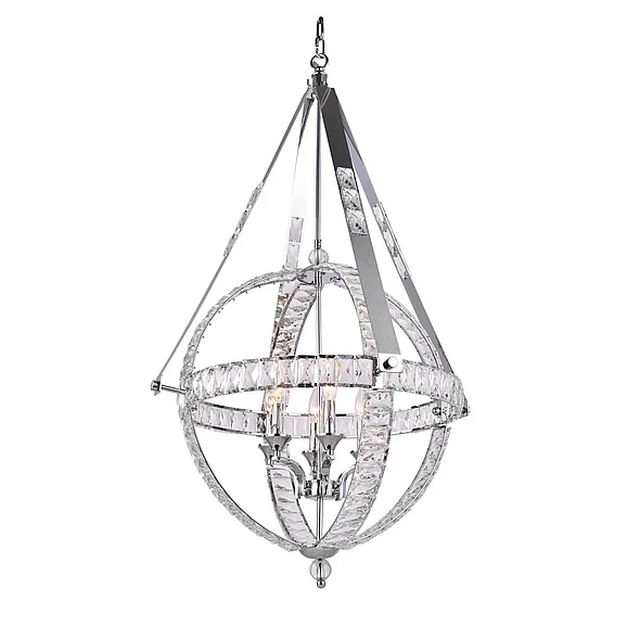 Bethel Chrome Orb Frame Chandelier LA18