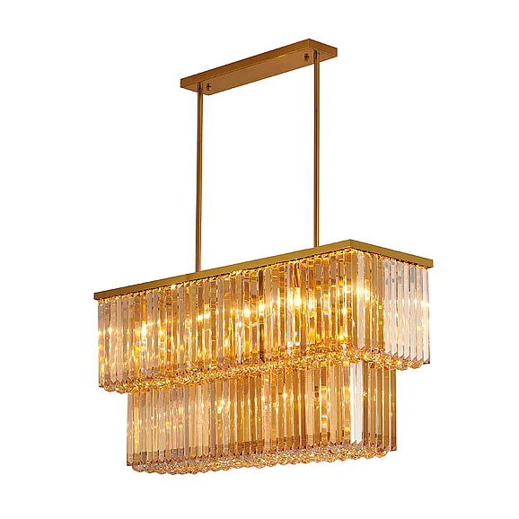 Bethel Satin Brass Frame Chandelier LA35C38G