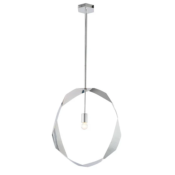 Bethel Chrome Twisted Ring Pendant Light LA40C20CH