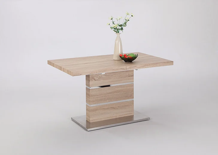 Chintaly Labrenda Self-storaging Extension Top Dining Table in Light Oak LABRENDA-DT