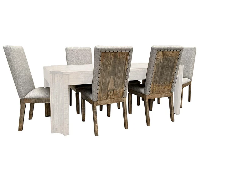 Split Nickel Lambert Dining Chair Jes Sandstone Duma Fabric MIC-LAMBERT-PCH | L2JS2