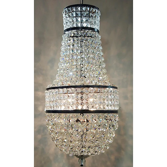 Noir Furniture Anna Chandelier, Black Steel LAMP457MTB CLOSEOUT