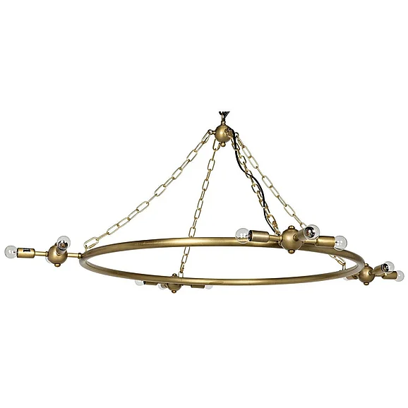 Noir Furniture Sasha Chandelier, Metal with Brass Finish LAMP672MB CLOSEOUT