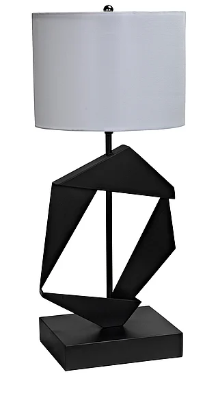 Noir Furniture Timothy Table Lamp with Shade LAMP784MTBSH CLOSEOUT