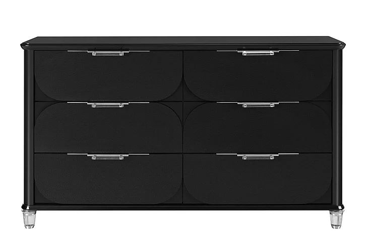 Global Furniture Lando Dresser in Black LANDO-BLACK-DR