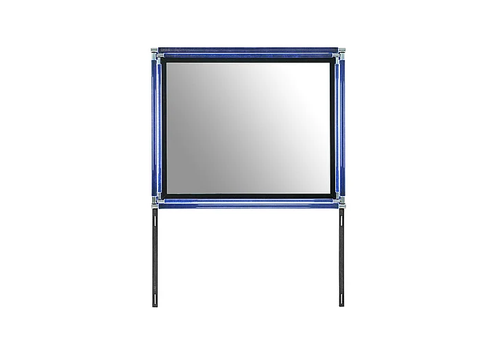 Global Furniture Lando Mirror in Black LANDO-BLACK-MR W/LED
