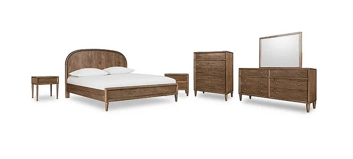Modus Furniture Langley 2pc Wooden Bedroom Set in Autumn Forest