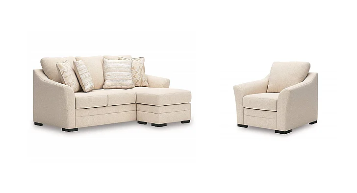Ashley Furniture Lango 2pc Sofa Living Room Set in Jute