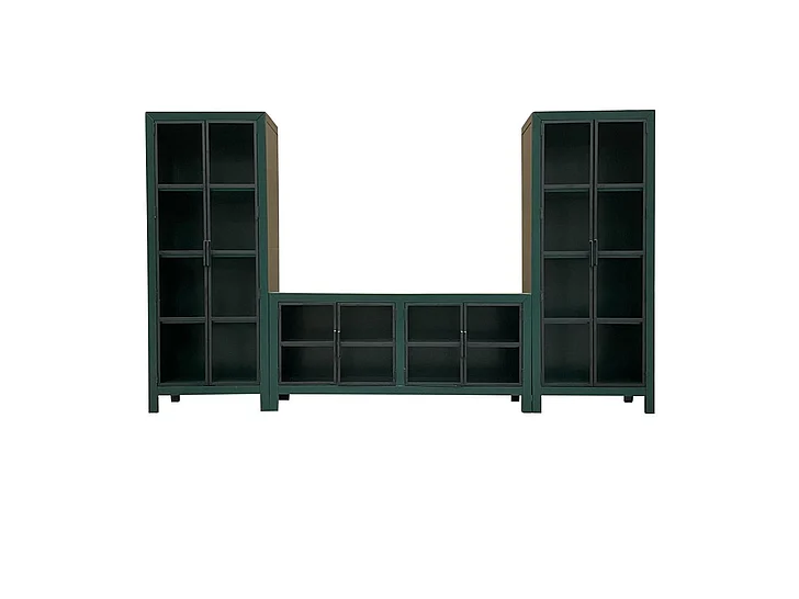 Split Nickel Langston Wall w/ Wood Doors V-LANGSTON-WW | COL41W