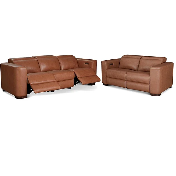 Theodore Alexander Seated Motion Loris Reclining 2pc Living Room Set in Motion Brown