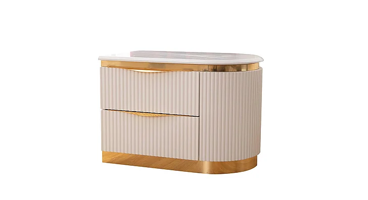 Galaxy Home Laura Gold Detailed Right Nightstand 698781238707