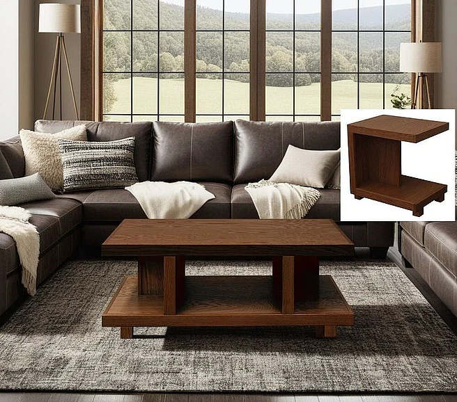 Legends Laurel Canyon 3pc Coffee Table Set in Bourbon
