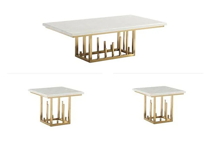 Cosmos Lawrence 3pc Occasional Set in Gold