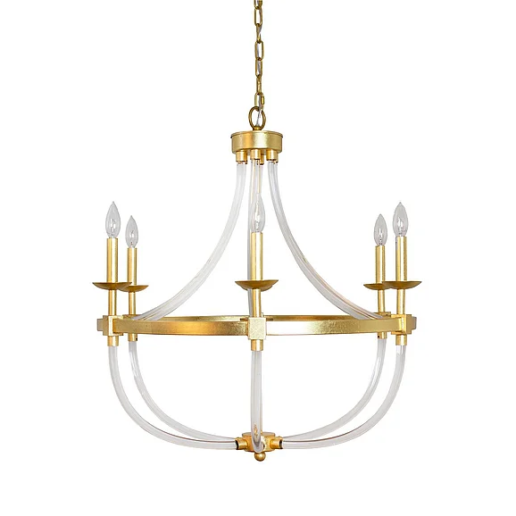 Worlds Away Layla Six Light Chandelier LAYLA G CLOSEOUT