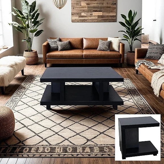 Legends Laurel Canyon 3pc Coffee Table Set in Clove