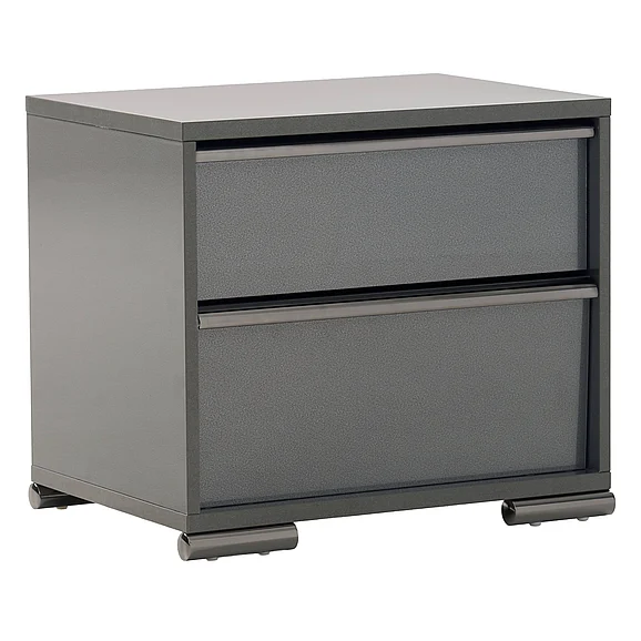 Idea Italia Metallica/New Logica Nightstand in Platinum