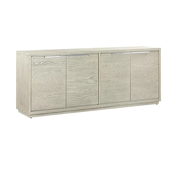 Armen Living Abbey 4 Door Sideboard Buffet in Gray Oak LCAJBUGR CLOSEOUT