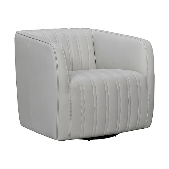 Armen Living Aries Swivel Barrel Chair in Dove Grey LCARCHDV