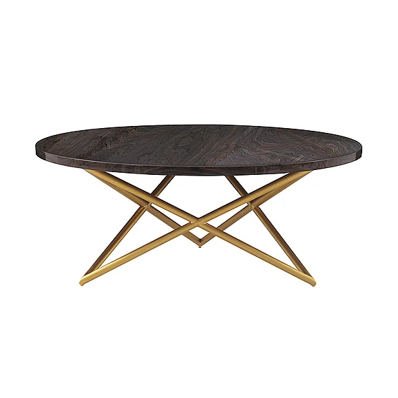 Armen Living Atala Coffee Table in Brown/Gold LCATCOBRGLD CLOSEOUT