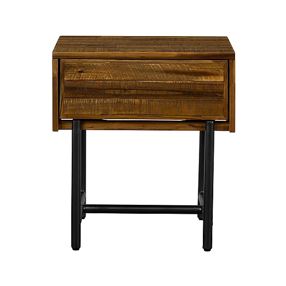 Armen Living Cusco Rustic Acacia Single Drawer Night stand LCCULAAC
