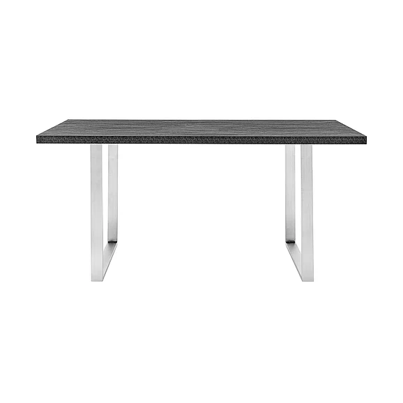 Armen Living Fenton Dining Table with Charcoal Top Base LCFEDIBSCH