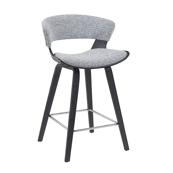 Armen Living Jagger 26 In. Counter Stool in Gravel Grey LCJGBABLGG26
