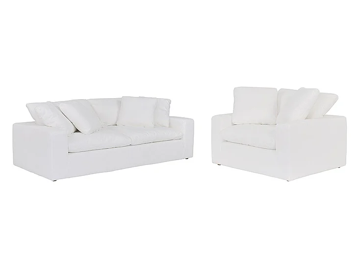 Armen Living Liberty 2pc Living Room Set in Pearl