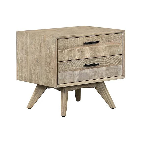 Armen Living Baly Acacia Gray 2 Drawer Night stand LCLFLAGR PROMO