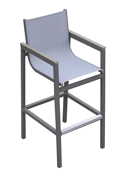 Armen Living Marina Outdoor Bar Stool in Gray LCMABAGR CLOSEOUT