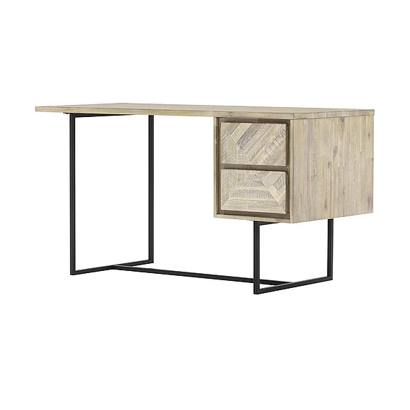 Armen Living Peridot 2 Drawer Desk in Natural Acacia LCPEDENAT CLOSEOUT