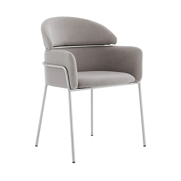 Armen Living Portia Gray Velvet Dining Chairs (Set of 2) LCPTSIGREY