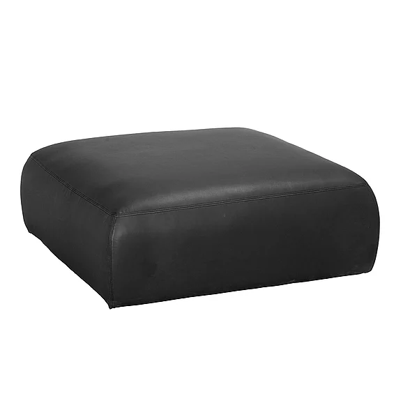 Noir Furniture Augustus Modular Sofa, Middle, Santosa Matte Black Leather LEA-AS003C