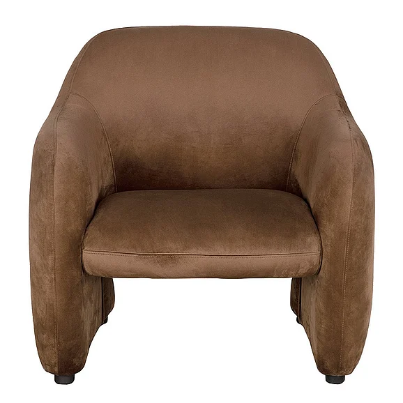 Noir Furniture Marx Chair, Brown Velvet LEA-C005BRV