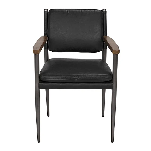 Noir Furniture Wooster Chair in Ebony Black LEA-C0115C