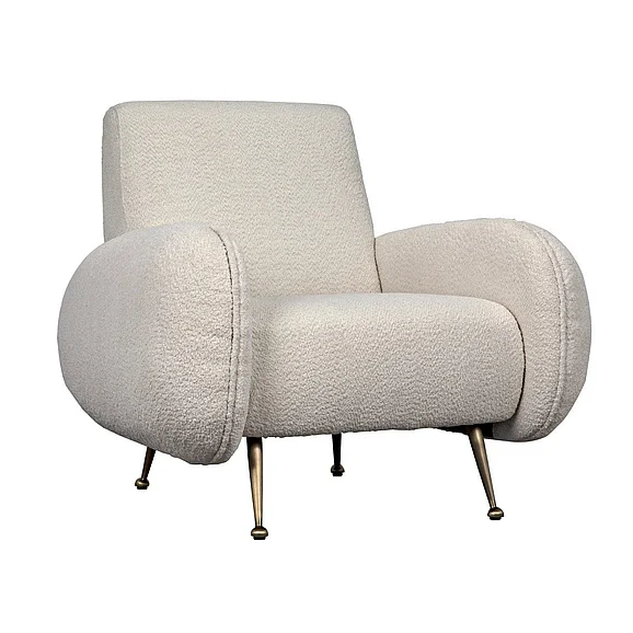 Noir Furniture Hera Chair in Off White LEA-C0454-1D