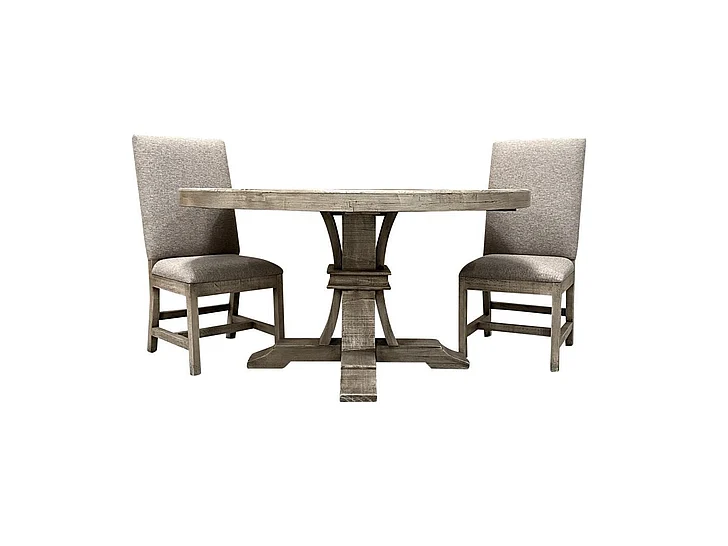 Split Nickel LeAnn 3pc Round Dining Room Set