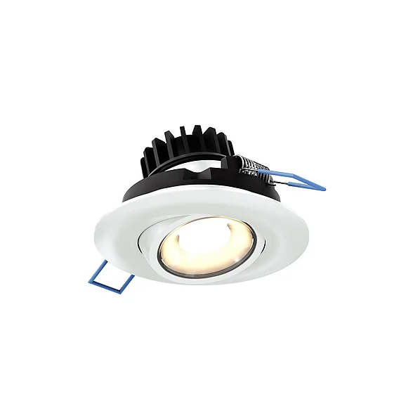 Dals Scope 3" Round Recessed LED Gimbal Light In 5CCT in White LEDDOWNG3-CC-WH