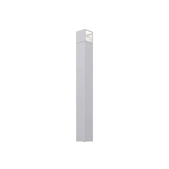 Dals Stature 4" Square Shaped Luminaire LED Bollard Path Light in Satin Grey LEDPATH004D-SG CLOSEOUT