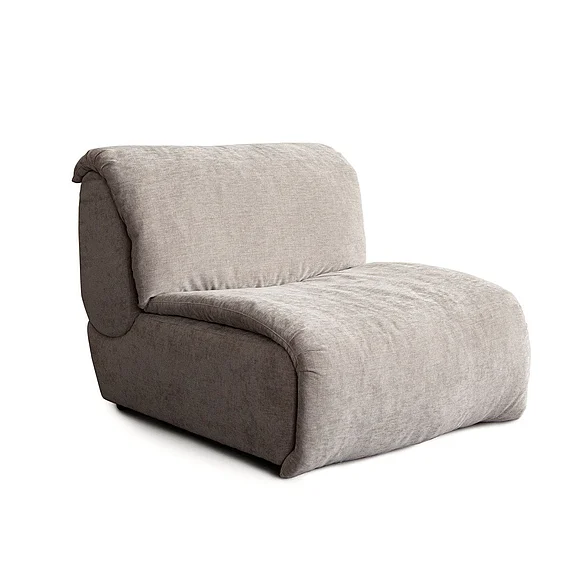 Diamond Sofa Leigh Armless Chair in Dove Nature Polyester Fabric LEIGHACDV