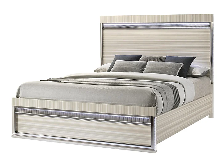 Galaxy Home Leonor Queen Bed in Gray 733569376483