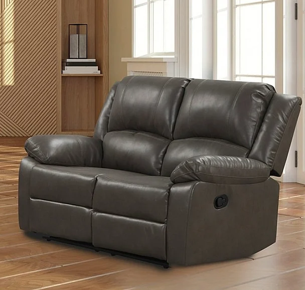 Furniture of America Letha Manual Reclining Loveseat in Gray NX6008GY-LV