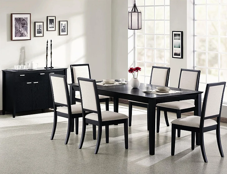 Coaster Louise 7pc Dining Set in Black 101561S