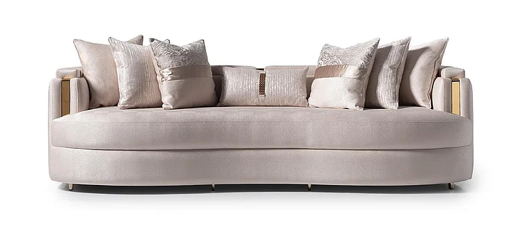 AICO Carmela Mansion Sofa in Shimmer Ivory LFR-CRMA816-AMD-806